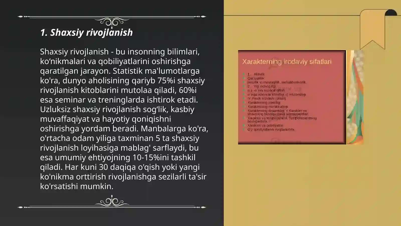 Shaxsiy rivojlanish 3