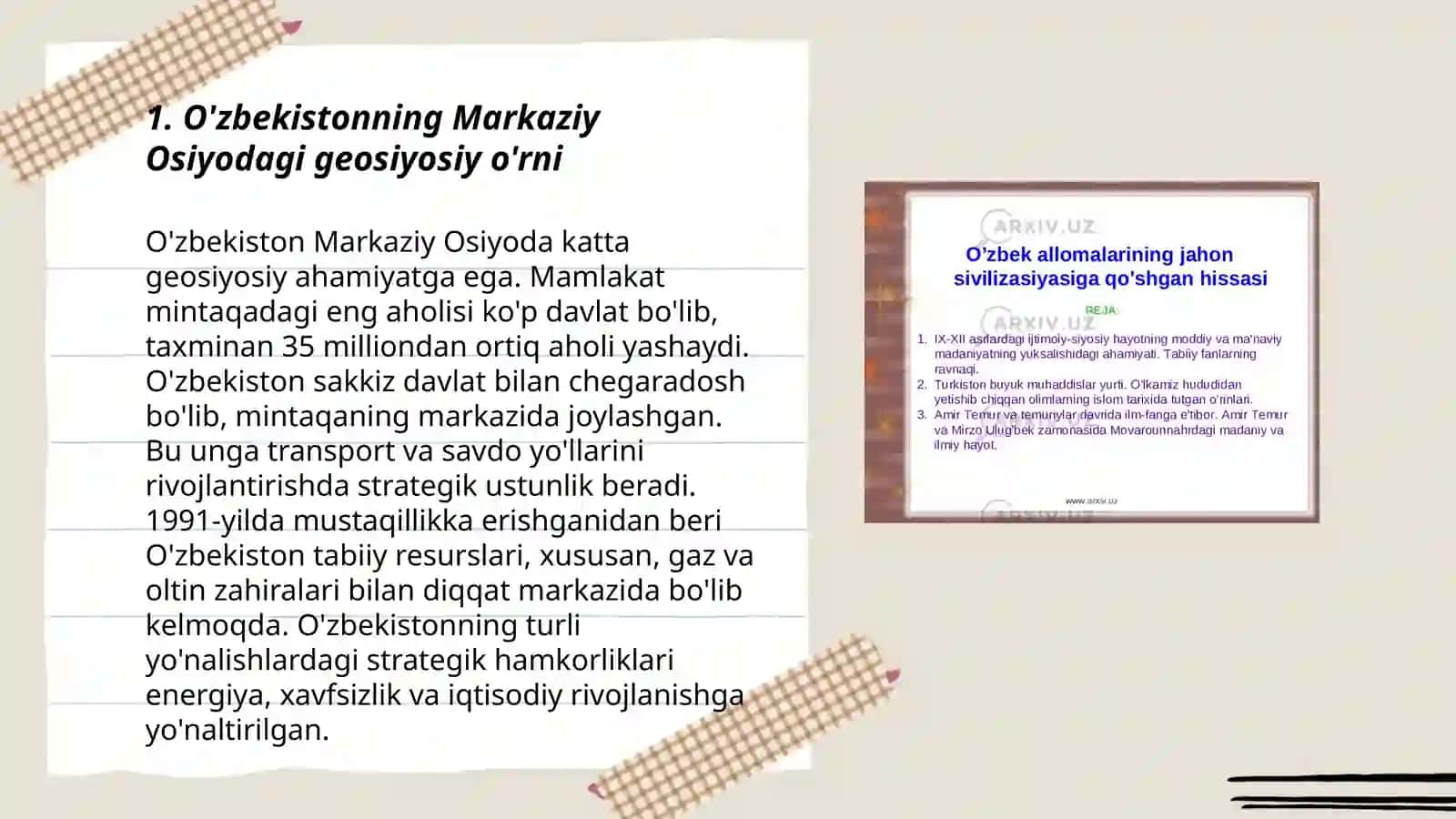 O'zbekistonning Markaziy Osiyoda Tinchlik va Barqarorlik 3