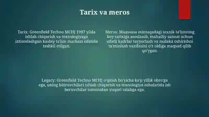 Greenfield Techno "Mchj 3