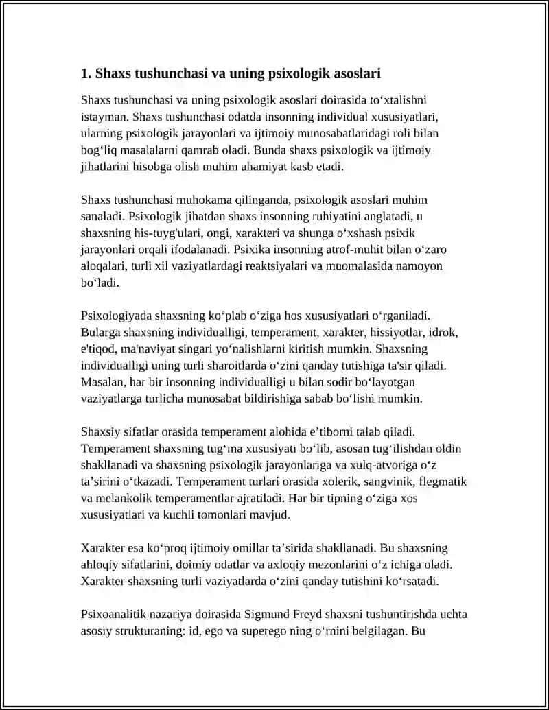 PSIXOLOGIYA. SHAXS HAQIDA TUSHUNCHA 3