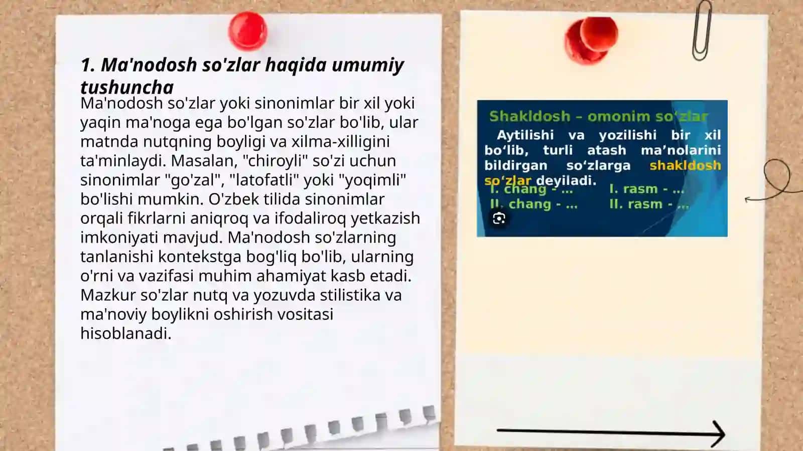 Ma'nodosh so'zlar va ularning koʻrsatmalarini tuzilishi 3