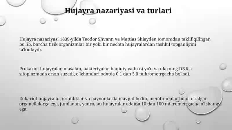 Hujayraning tuzilishi va uning vazifalari 3