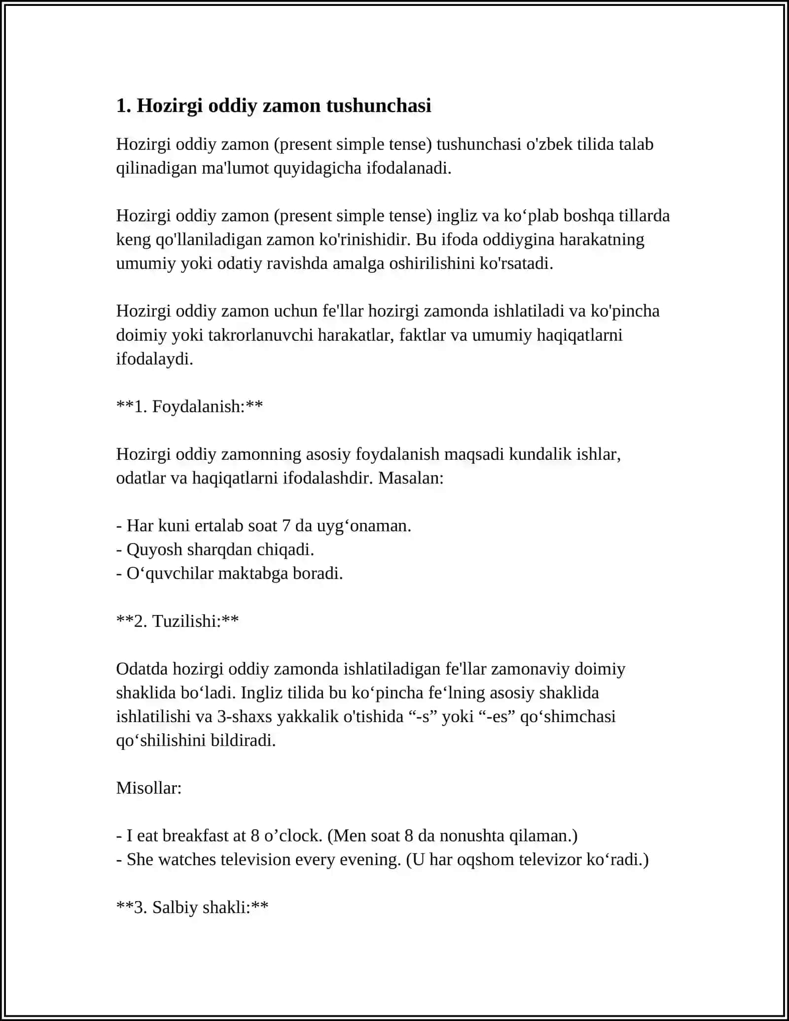 PRESENT SIMPLE PRESENT CONTINIOUS.STATIVE VERBS 3