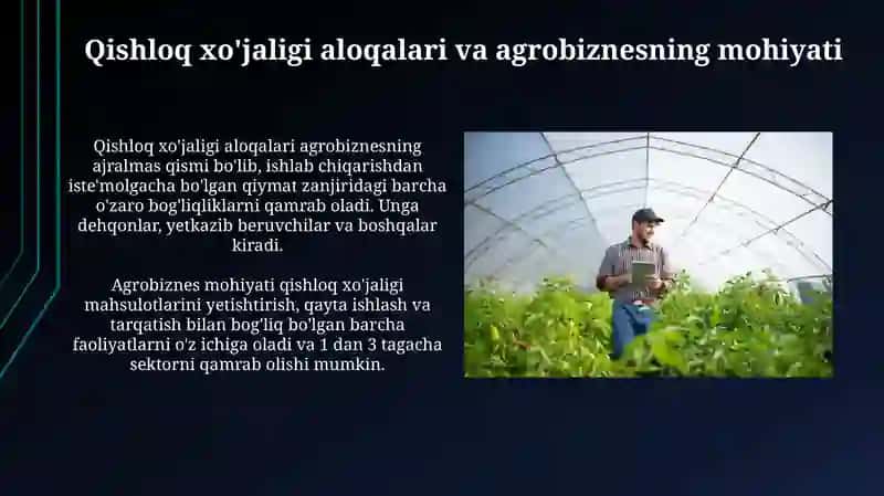 Qishloq xo'jaligi va agrobiznes 3