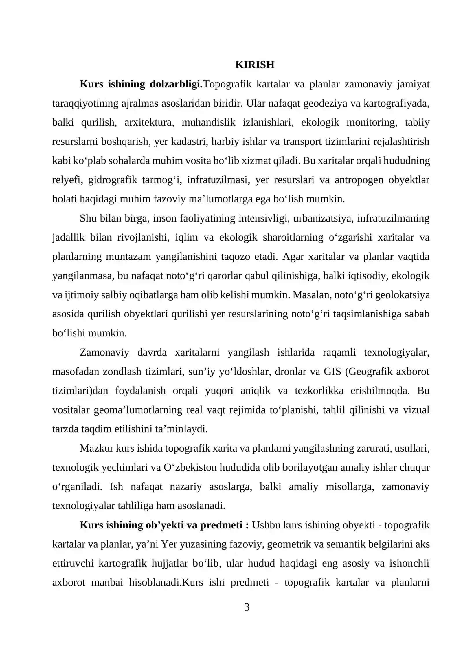 Topografik plan va kartalarni yangilash 3