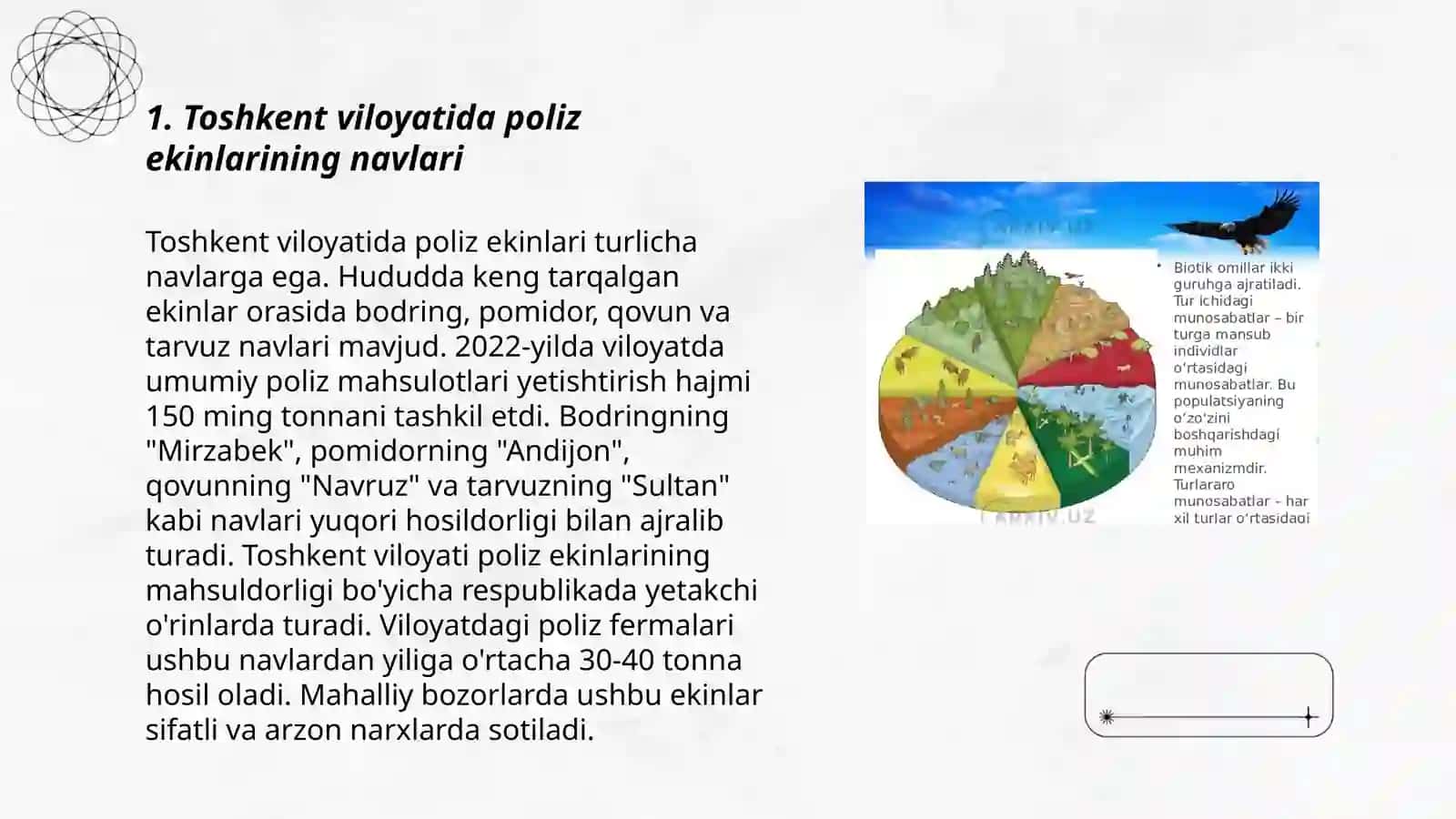 Poliz ekinlarining o'ziga xos xususiyatlari 3