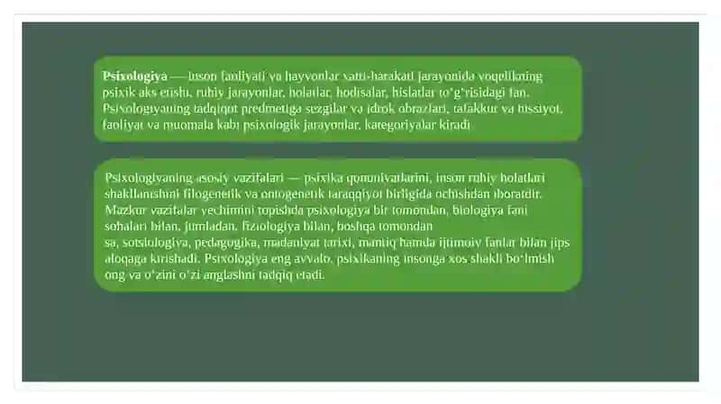 Psixologiya VAZIFALARI 3