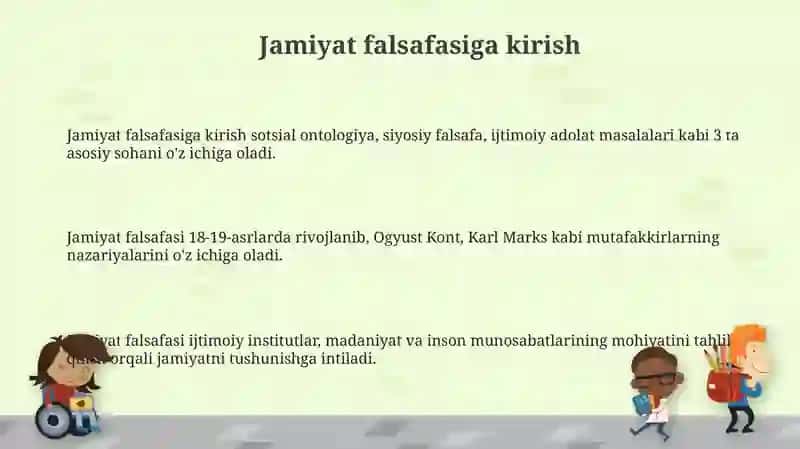 Jamiyat falsafasi 3