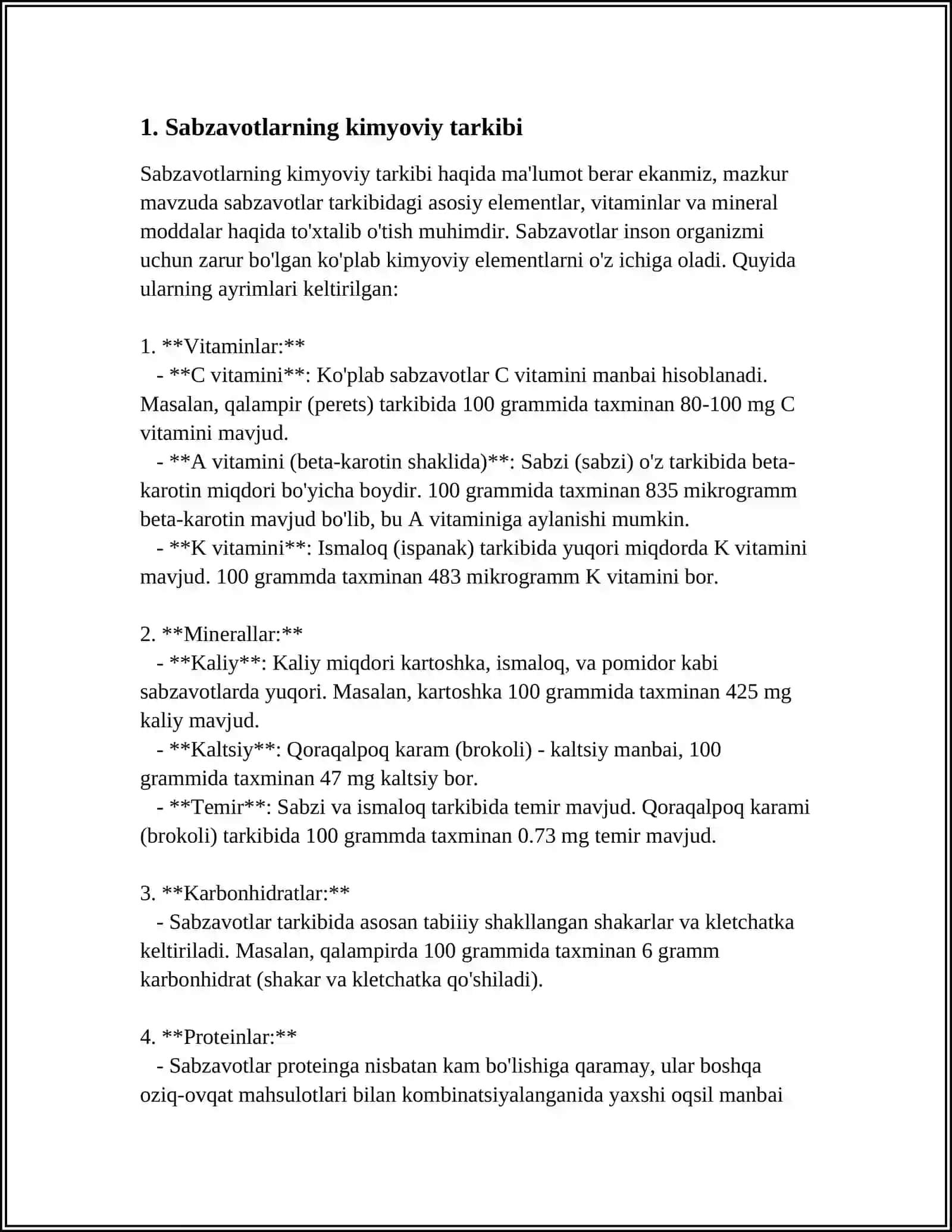 SABZAVOTLAR KIMYOSI 3