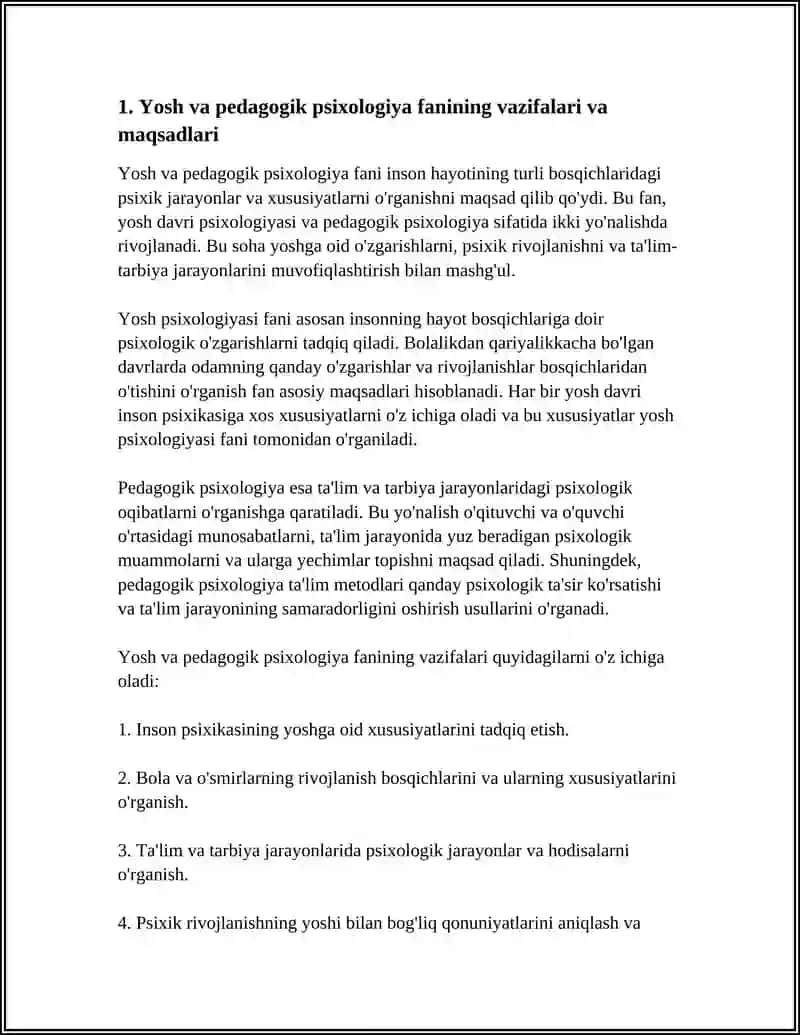 YOSH VA PEDAGOGIK PISIXOLOGIYA FANINING VAZIFALARI VA RIVOJLANISHI BOSQICHLARI 3