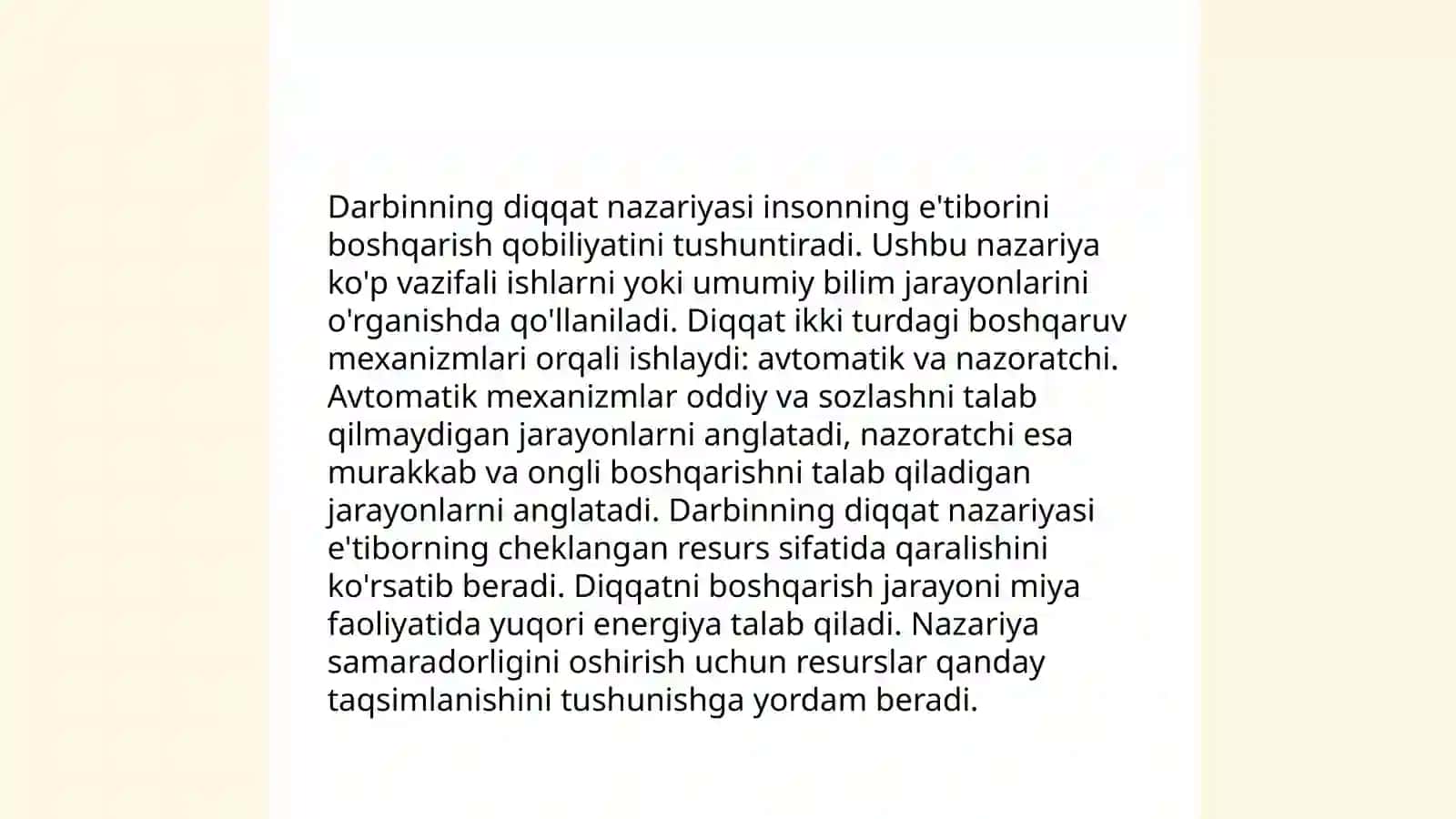 Darbinning diqqat nazariyasi 3