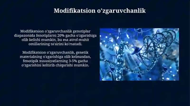 Modifikatsion o'zgaruvchanlik 3