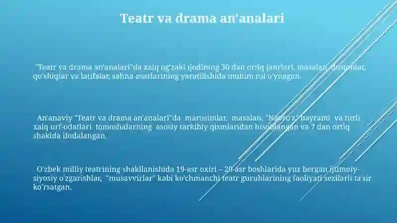 Teatr va drama an'analari 3