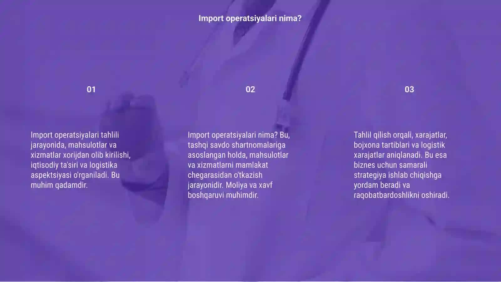 Import operasiyalari tahlili 3