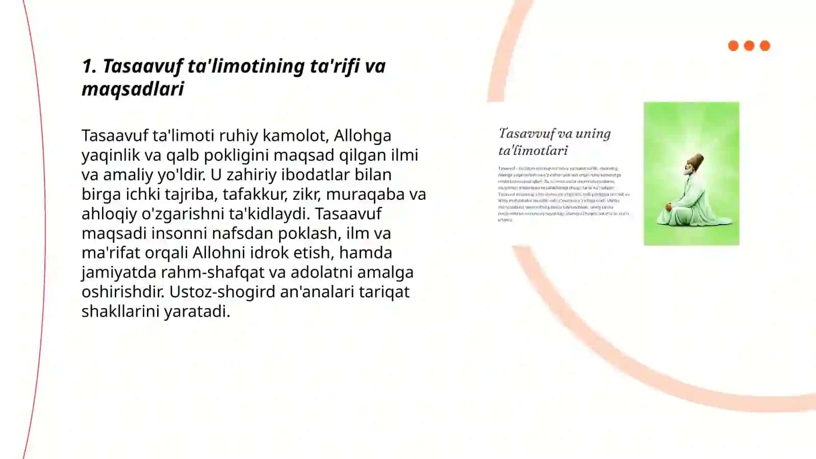 Tasaavuf ta'limoti va uning tariqatlari 3