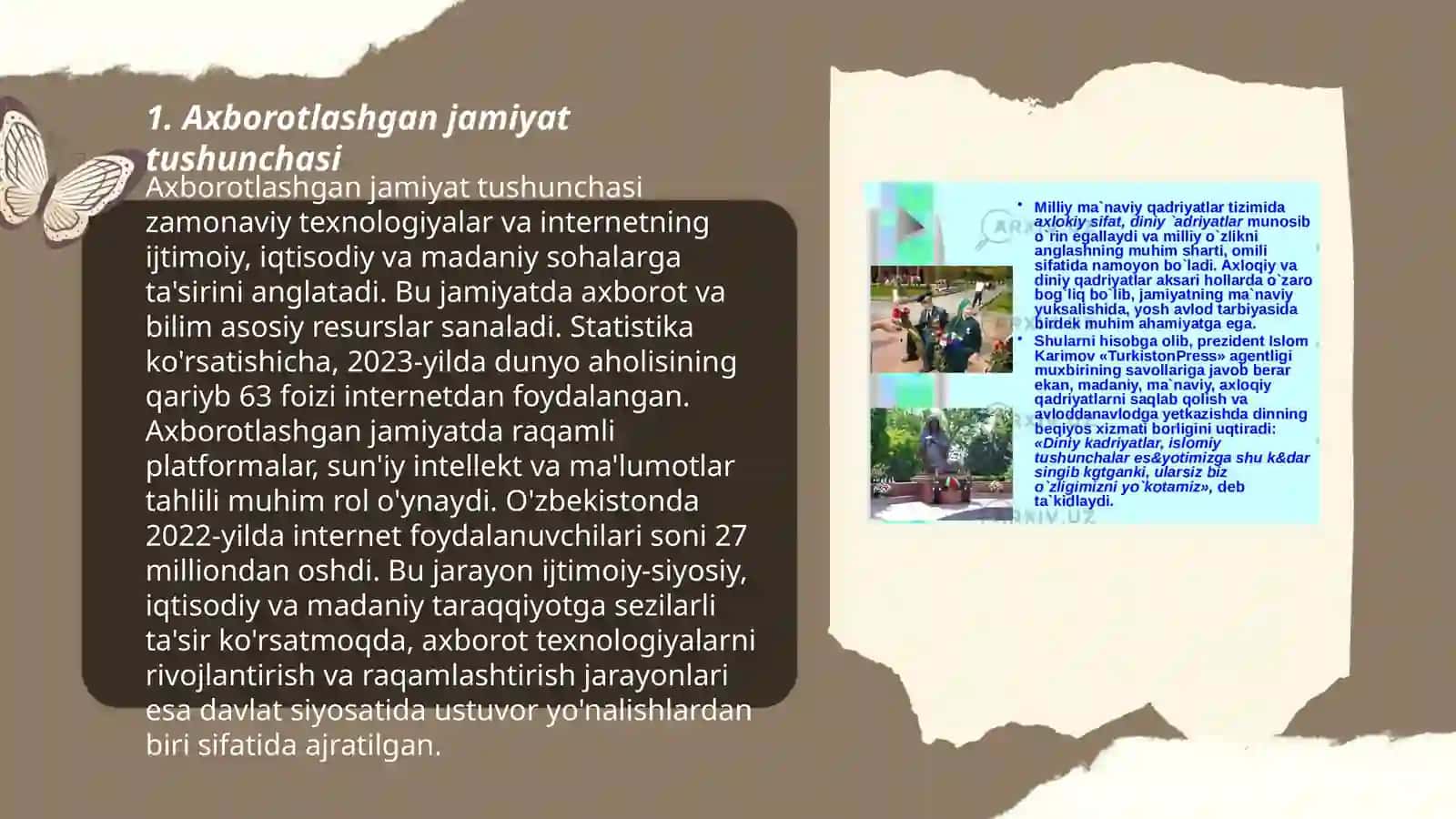 Axborotlashgan jamiyat va uning istiqbollari 3