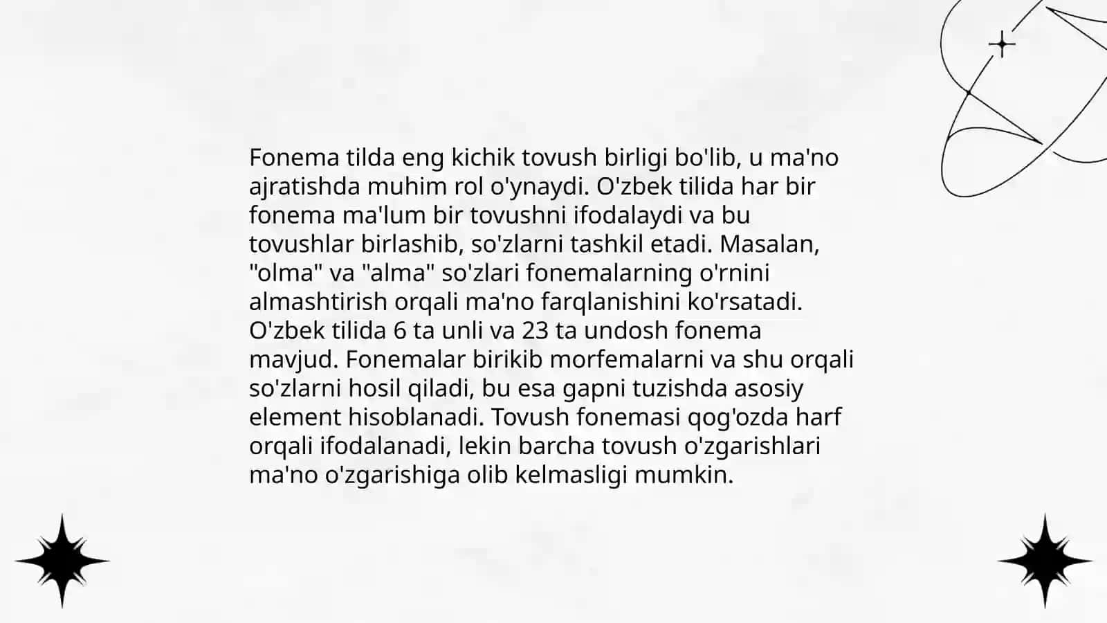 Fonema va tovush: umumiy tushunchalar va farqlar 3