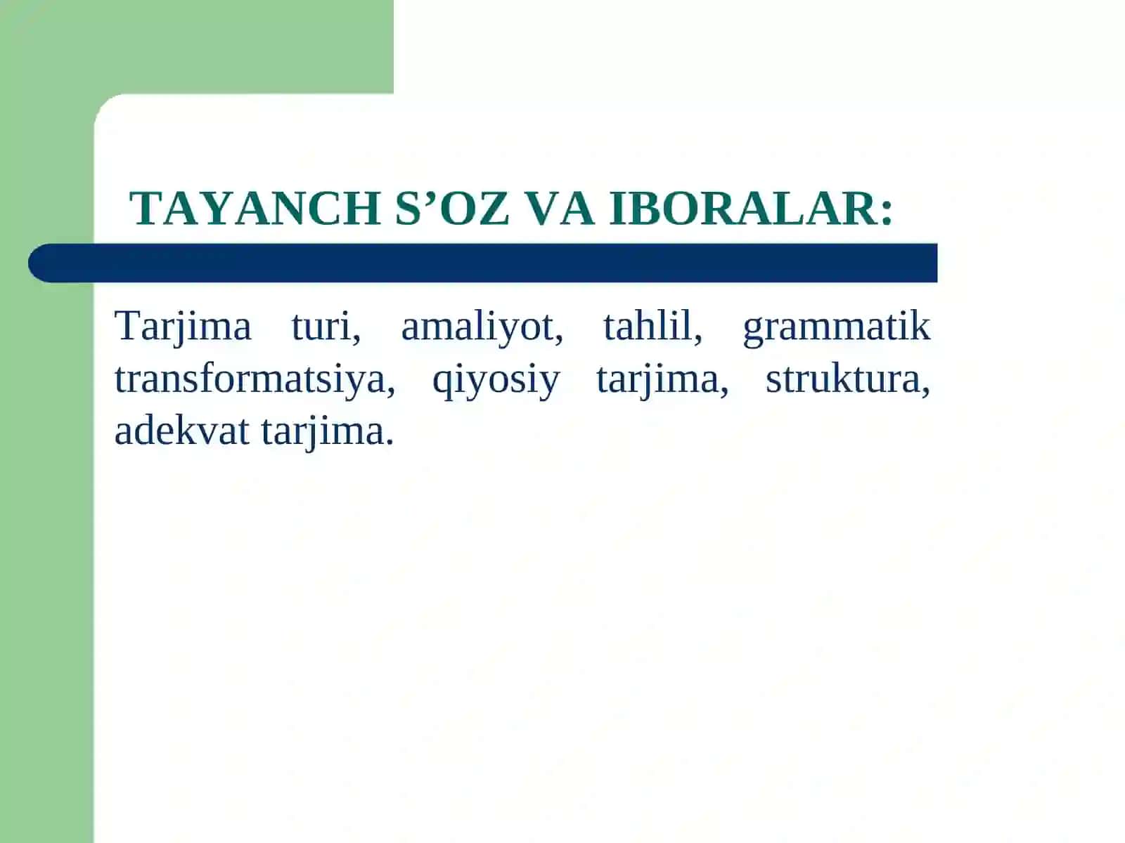 TARJIMAAMALIYOTI 3