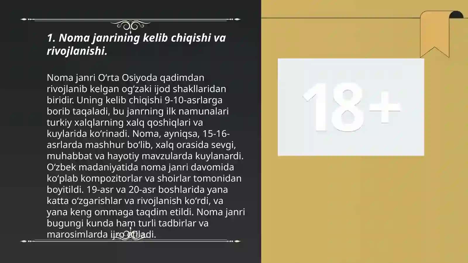 Noma janrining kelib chiqishi va rivojlanishi 3