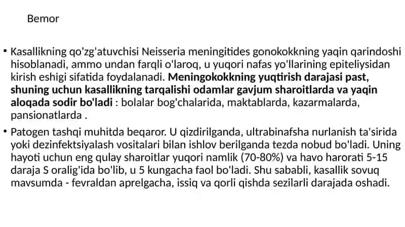 Meningokokkli infektsiyasi (meningokokk ) 3