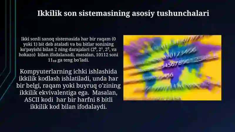 Ikkilik sanoq sistemasining tadbiqi 3