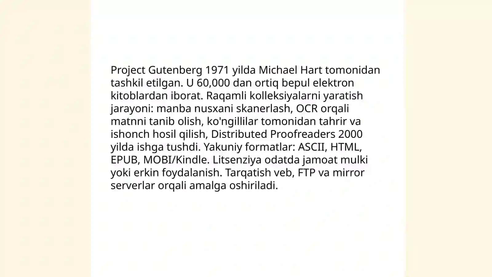 Dunyoning mashxur elektron kutubxonalari va ularning ish faoliyati Mamajonova Moxichehra 3