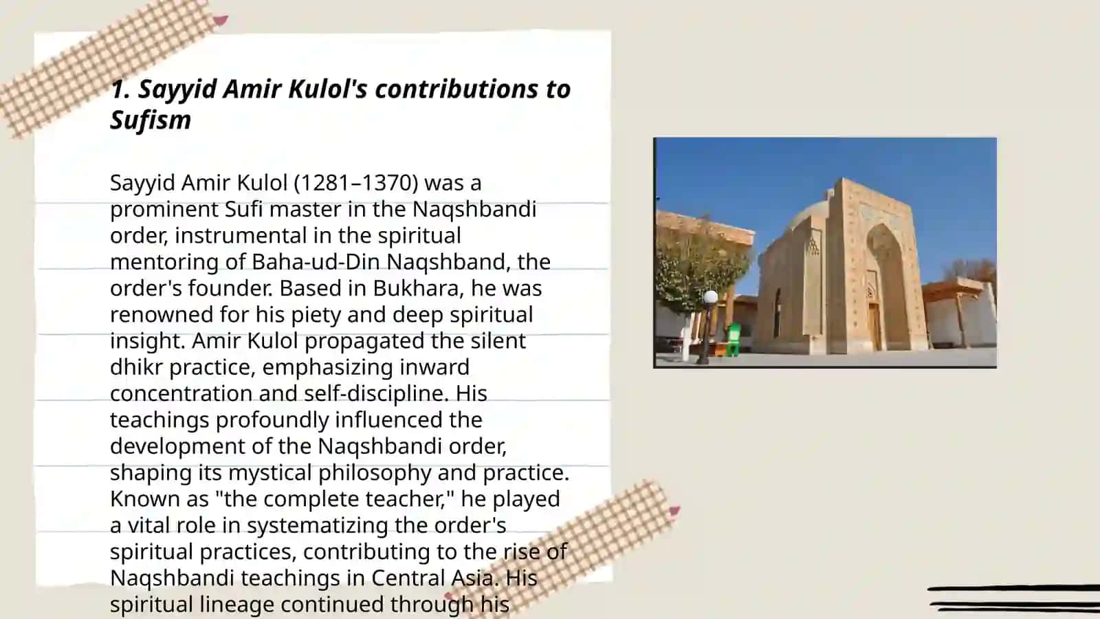 Monument and Legecy of Sayyid Amir Kulol 3
