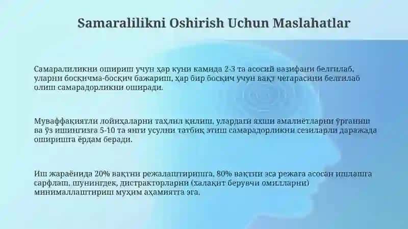 Kampaniya Gaplarining Samaradorligi 3