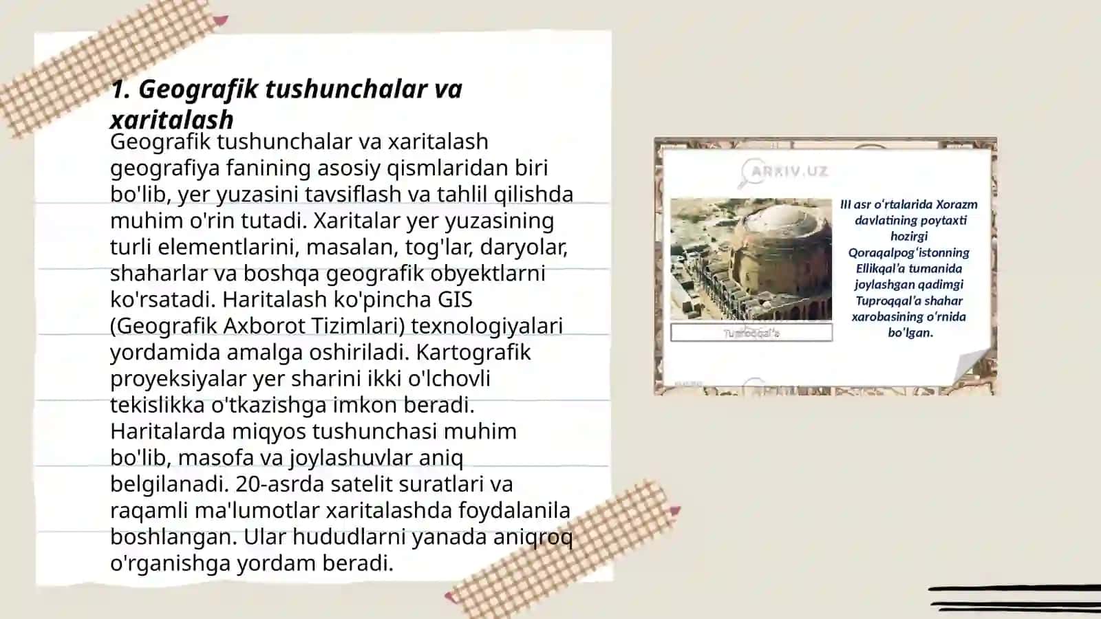 Geografik tushunchalar va xaritalash 3