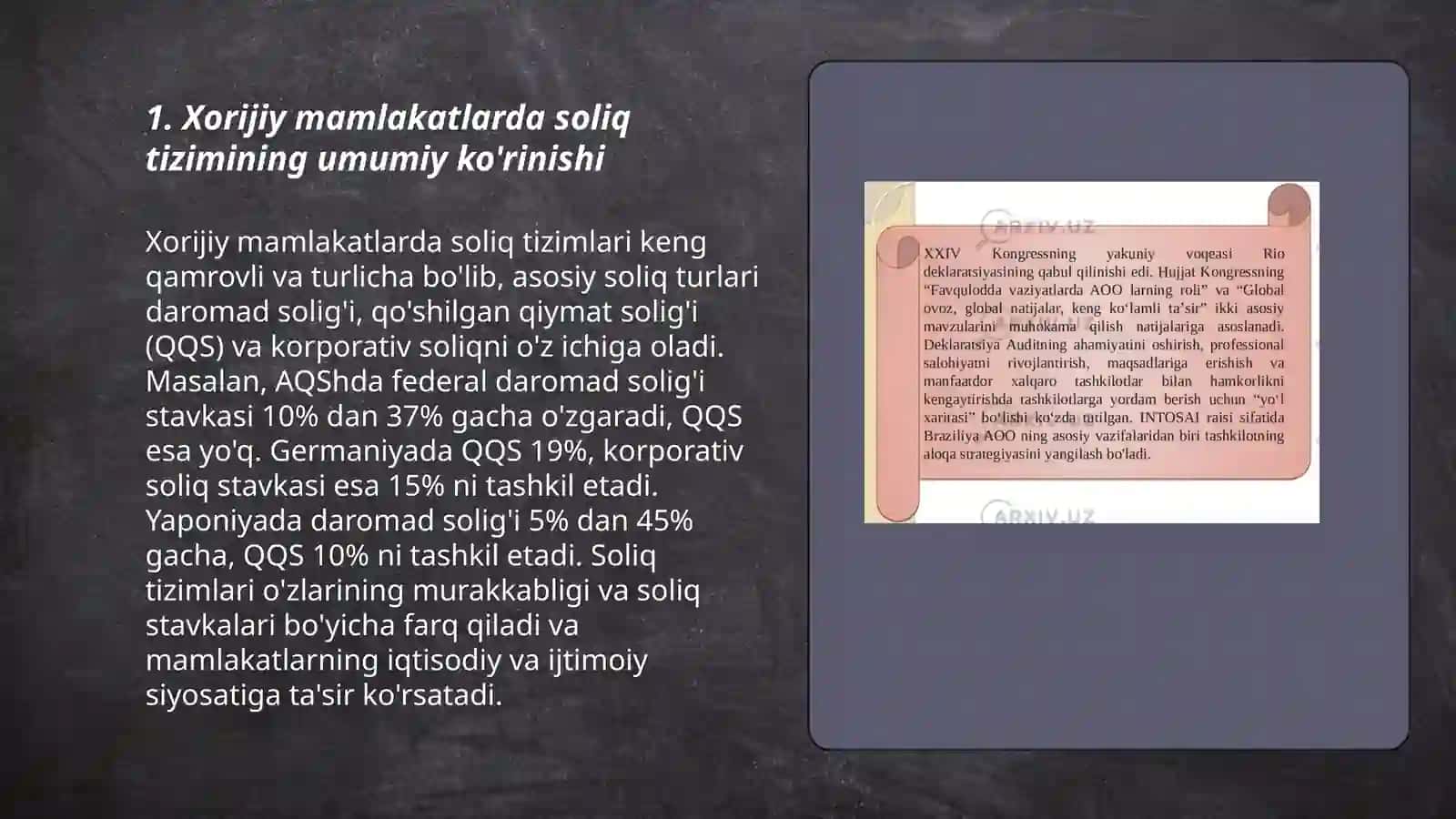Rivojlangan xorijiy mamlakatlarda soliq tizimi 3