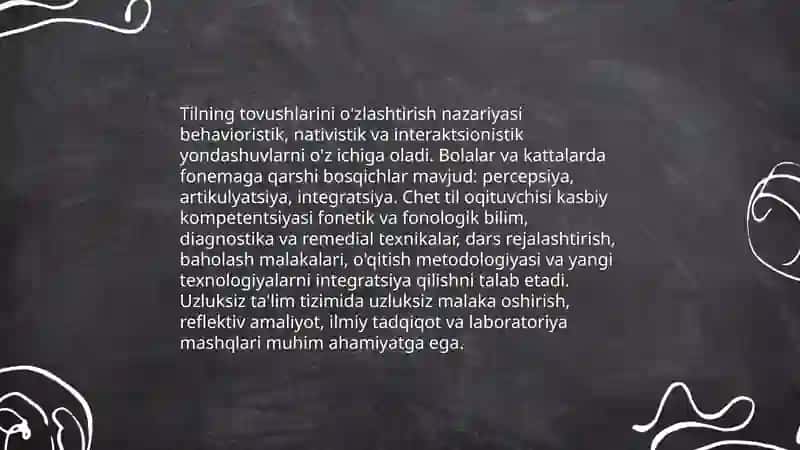 Tilning tovushlarini o'zlashtirish 3