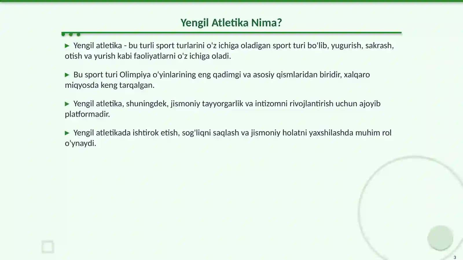 Yengil Atletika: Sportning Asosiy Turlari 3