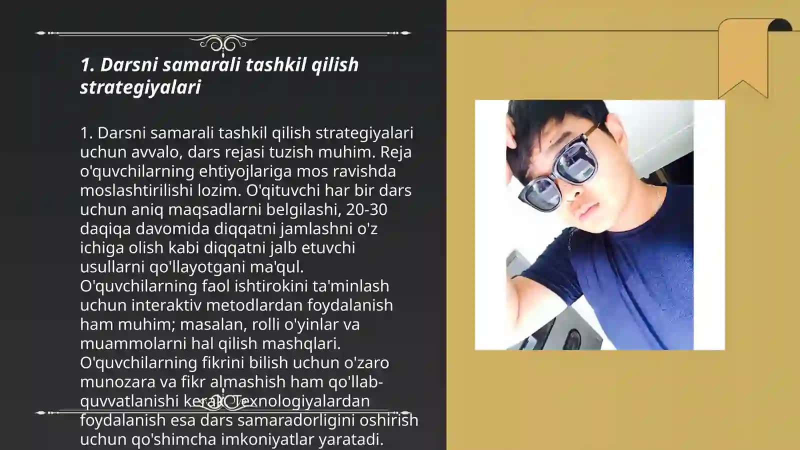 Darsni samarali tashkil qilish strategiyalari 3