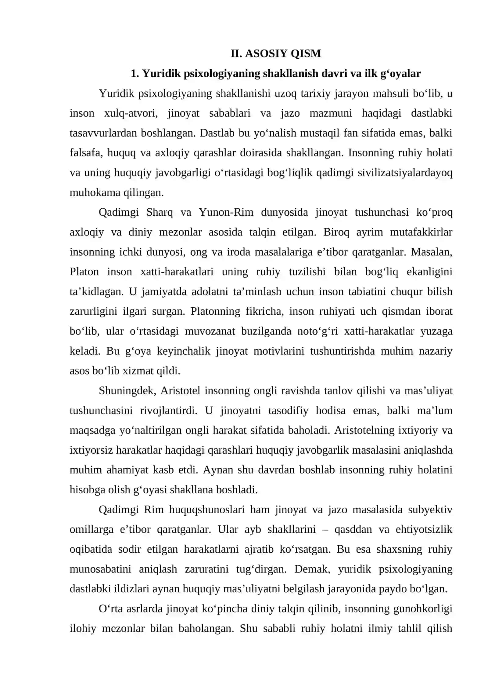 Yuridik psixologiyaning tarixiy rivojlanishi 3