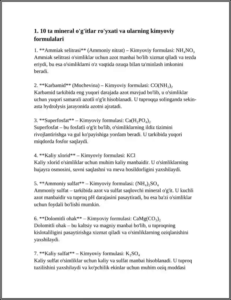 Ammiak selitrasi (Ammoniy nitrat) 3