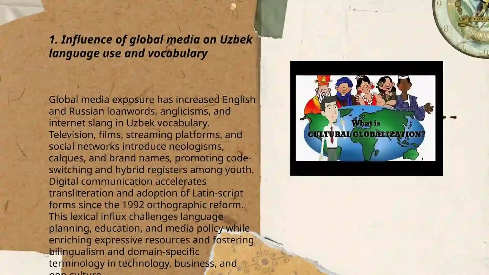 Influence of Global Media on Uzbek Language Use and Vocabulary 3