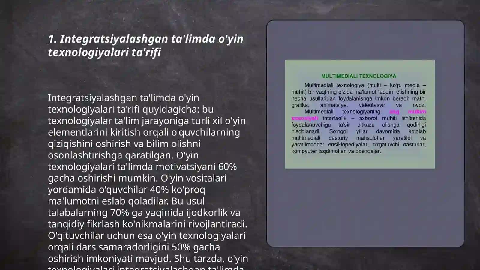 Integratsiyalashgan ta'limda o'yin texnologiyalari 3