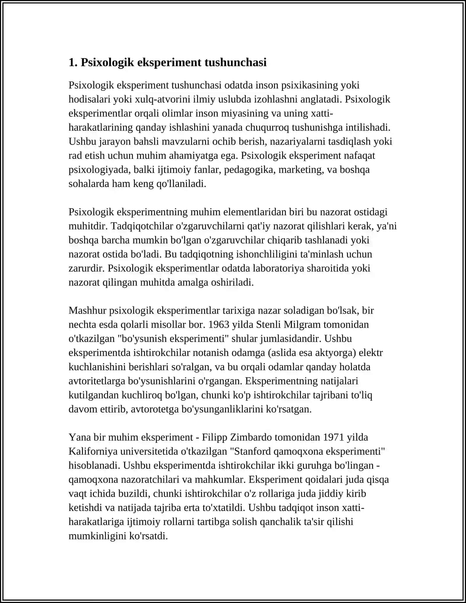 PSIXOLOGIK EKSPERIMENT VAZIYATI VA ETIKASI 3