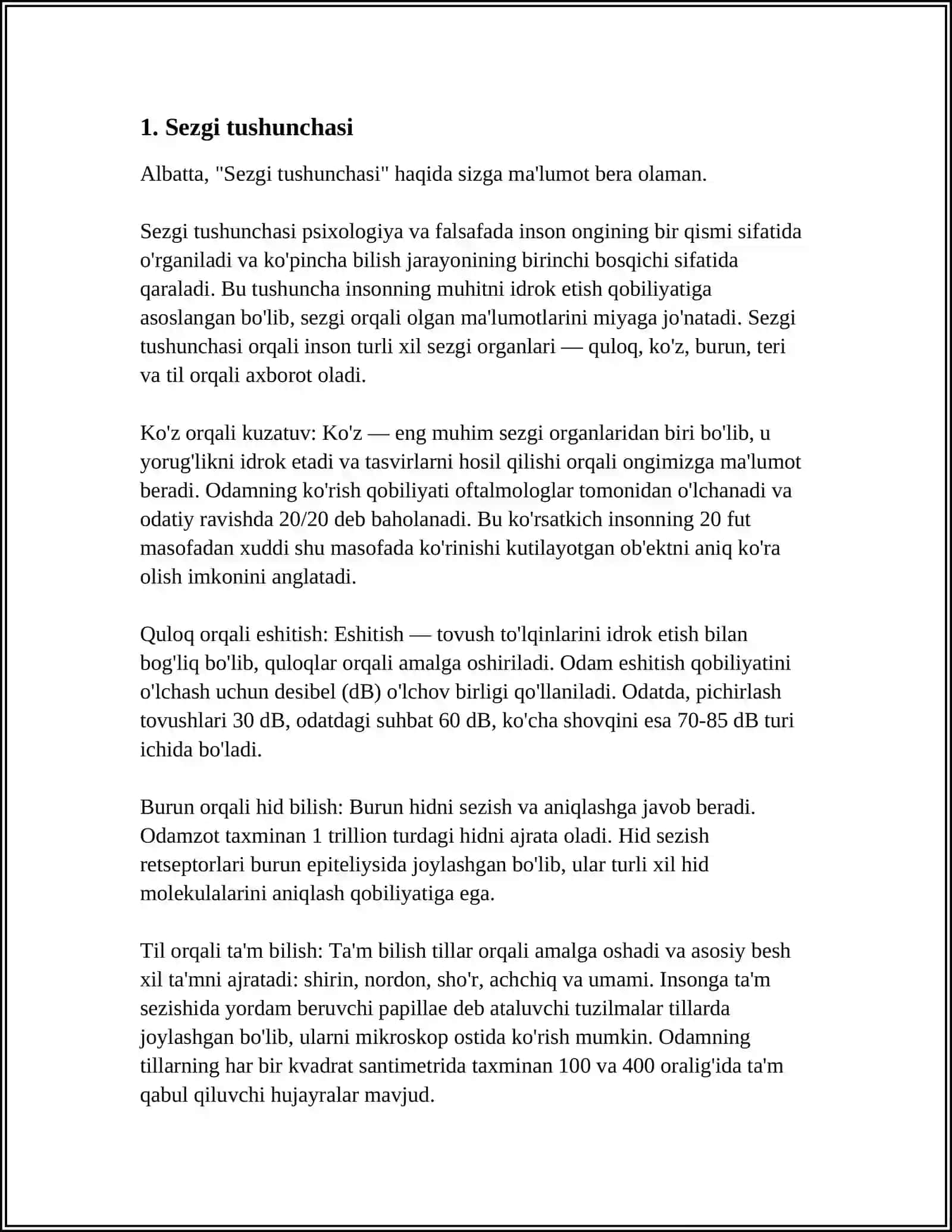 SEZGILAR HAQIDA UMUMIY TUSHUNCHA VA ULARNING NERV FIZIOLOGIK ASOSLARI 3