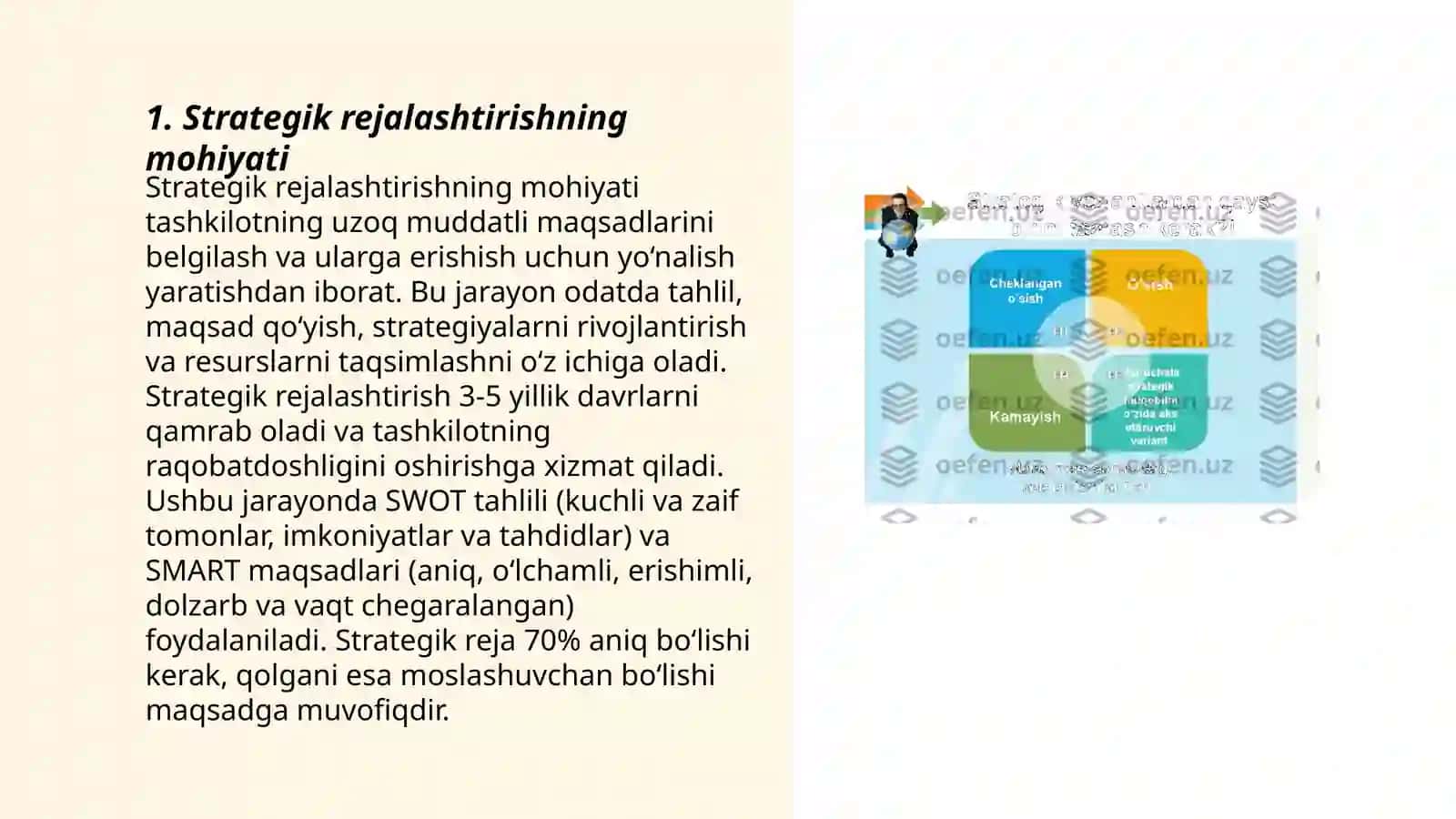 Strategik rejalashtirish uslubiyoti 3