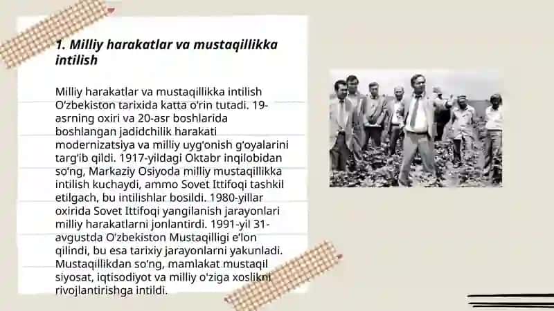 Milliy harakatlar va mustaqillikka intilish 3