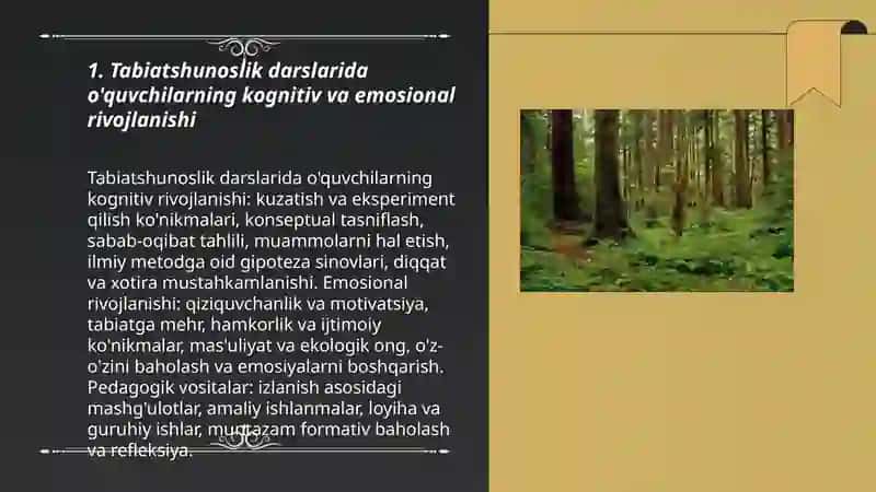 Tabiatshunoslik metodikasining psixologik -pedagogik asoslari 3
