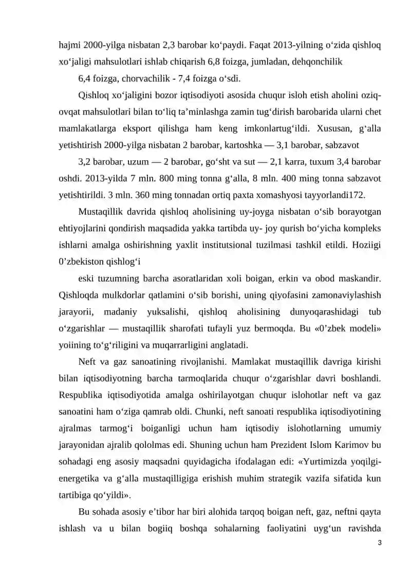 Mamlakatimizda demokratik islohotlarni yanada chuqurlashtirish va fuqarolik jamiyatini rivojlantirish sharoitida bozor islohotlari va iqtisodiyotni liberallashtirish 3