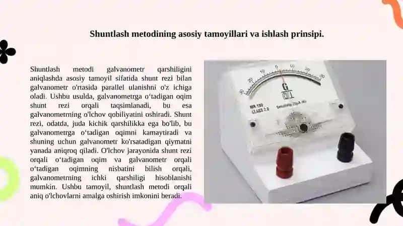 Shuntlash metodi bilan galvanomet qarshiligini aniqlash 3