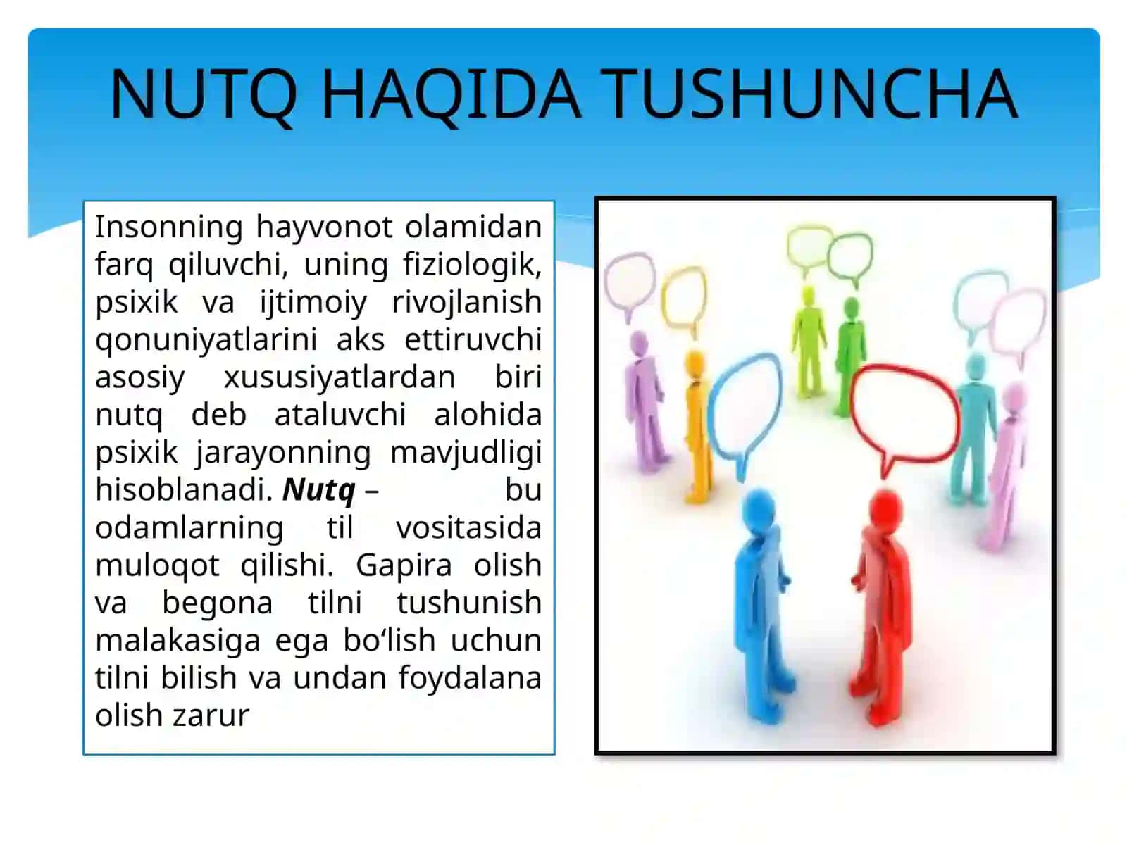 Nutq to’g’risida umumiy tushuncha. Muloqot 3