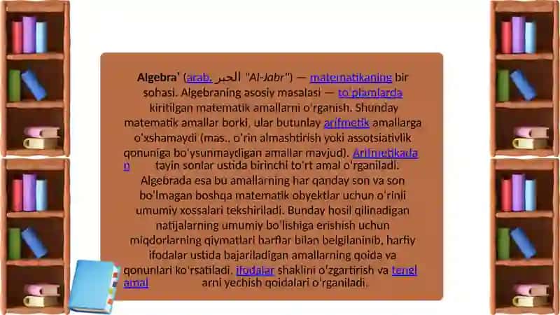 Algebra Fanining Vujudga Kelishi va Rivojlanishi 3