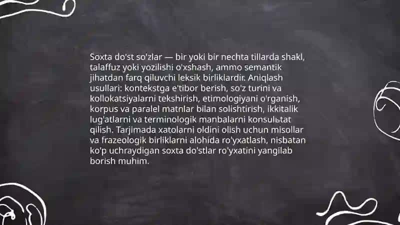 Tarjimonni chalg'ituvchi leksik birliklar 3