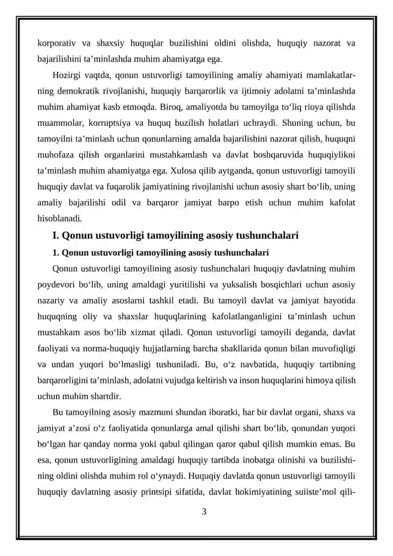 Qonun Ustuvorligi Tamoyili 3