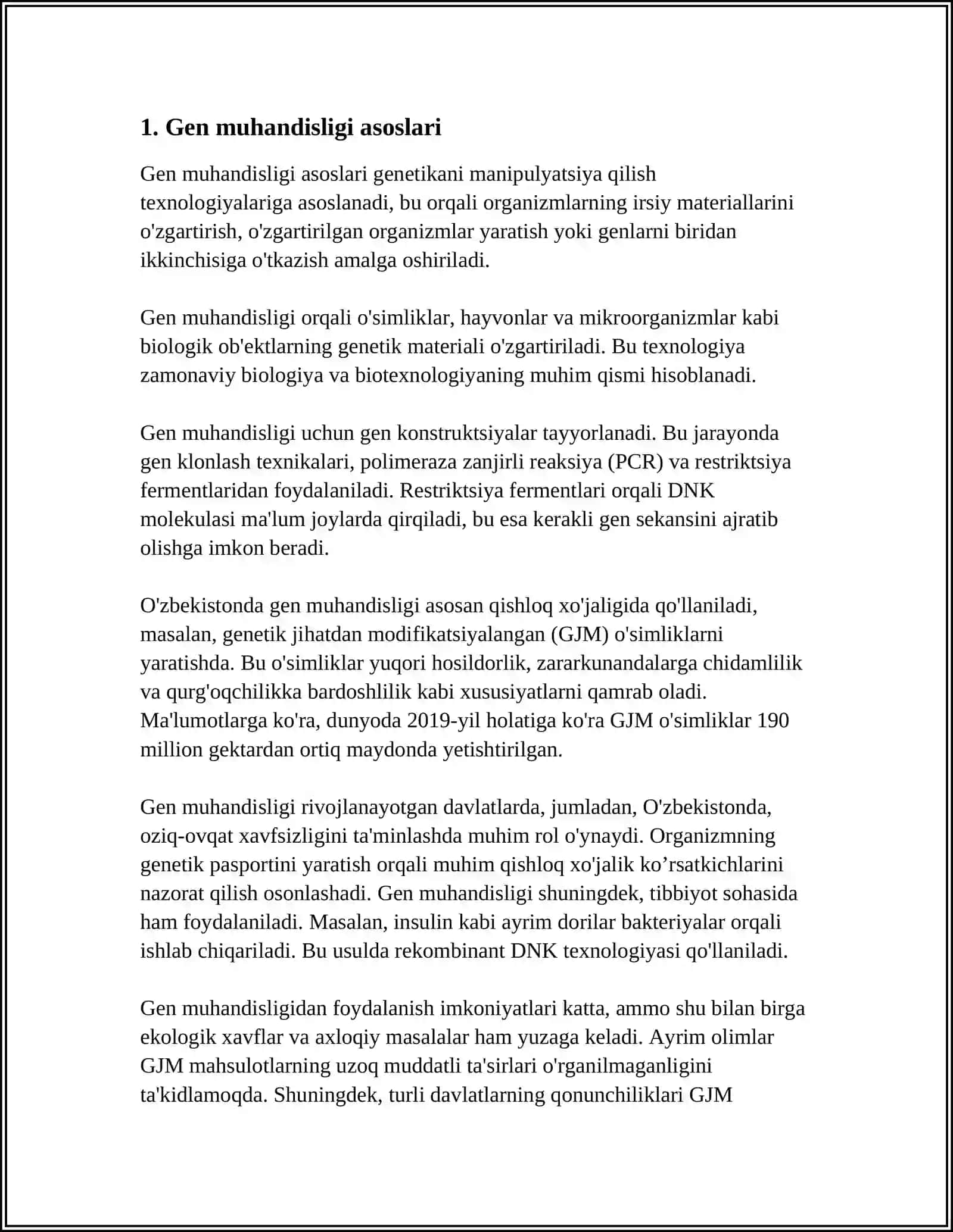 O‘SIMLIKLAR HUJAYRA MUHANDISLIGI 3