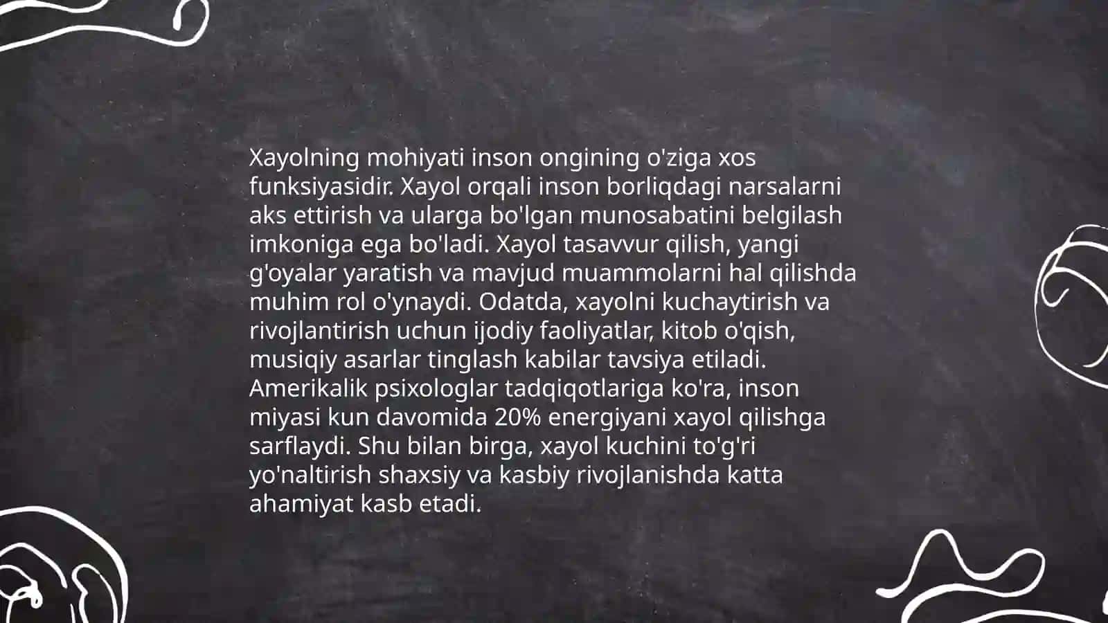Xayol haqida tushuncha 3